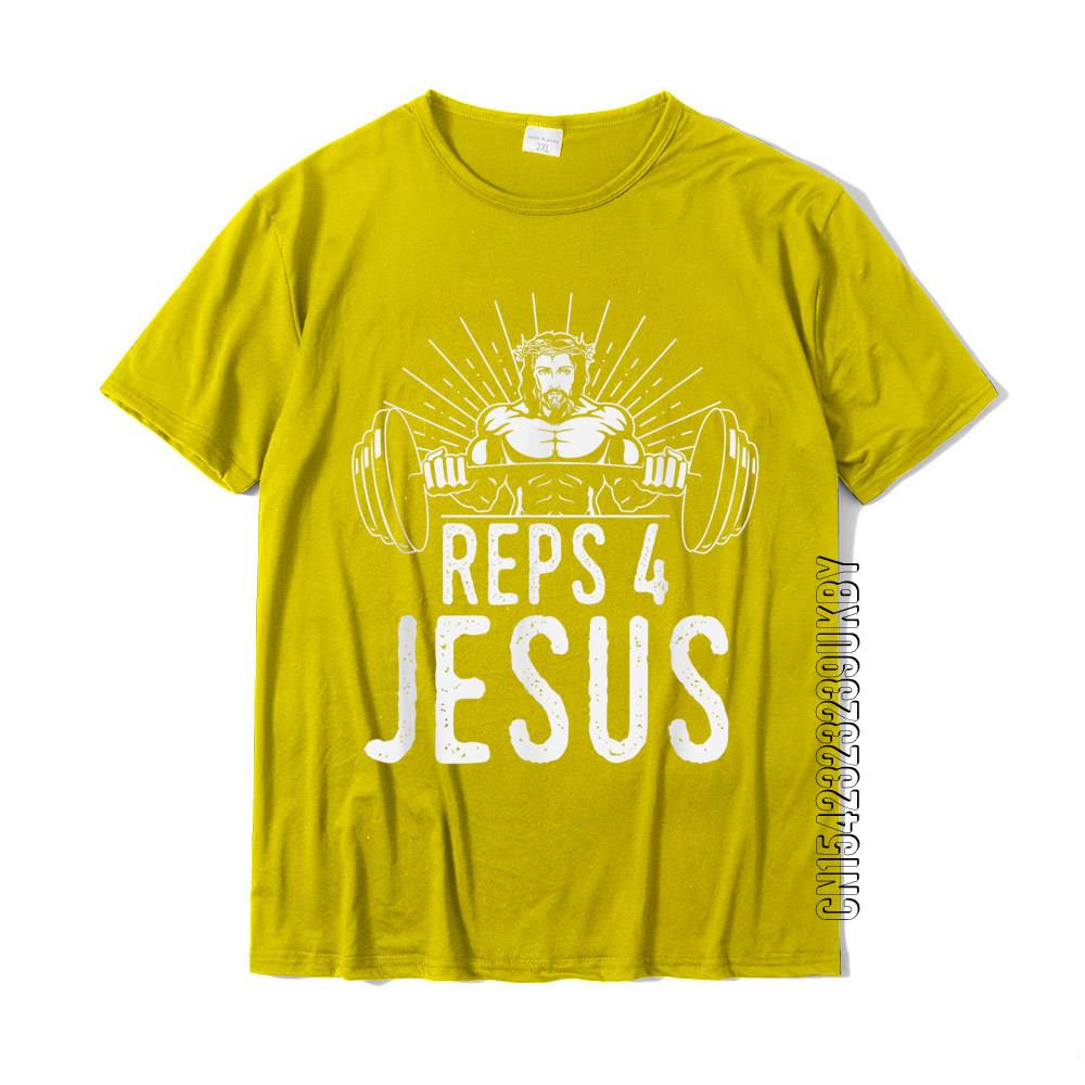 Funny Reps 4 Jesus Gym Weightlifting T-Shirt - Jesus Christ Heals