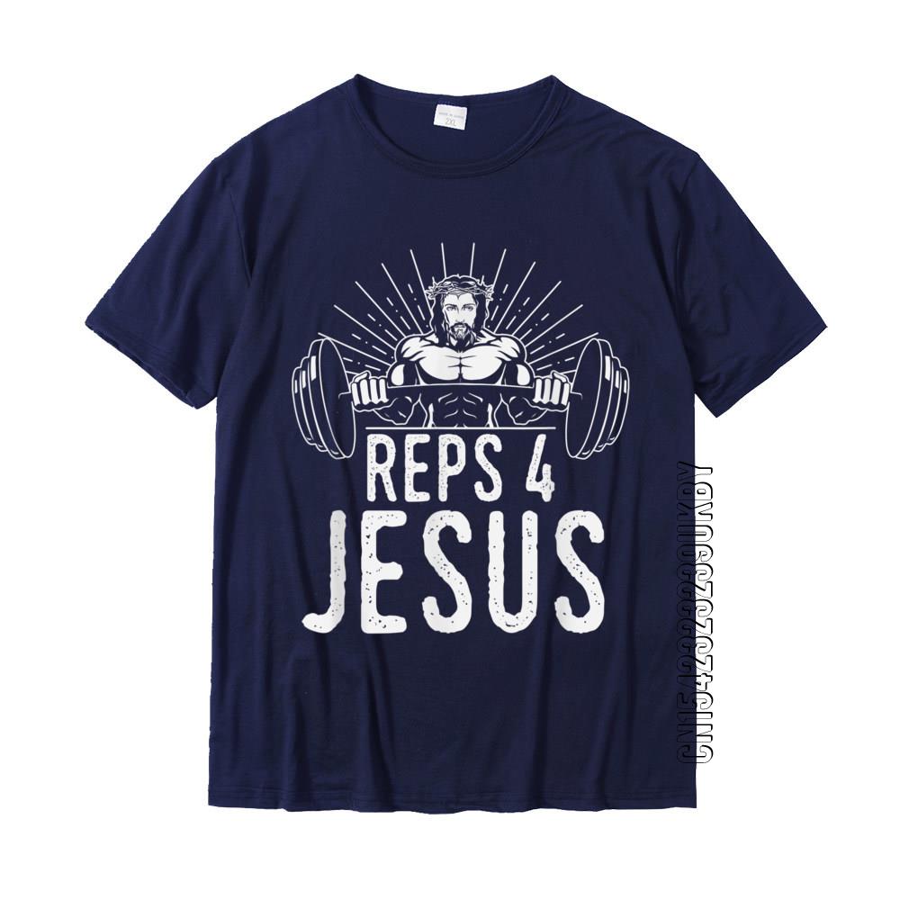 Funny Reps 4 Jesus Gym Weightlifting T-Shirt - Jesus Christ Heals