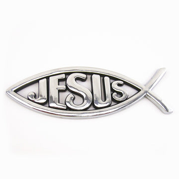 3D Silver / Red / Gold / Blue Jesus Christian Symbol Car sticker