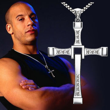 New Fast and Furious 7 Dominic Toretto Crystal Jesus Cross Pendant Necklace
