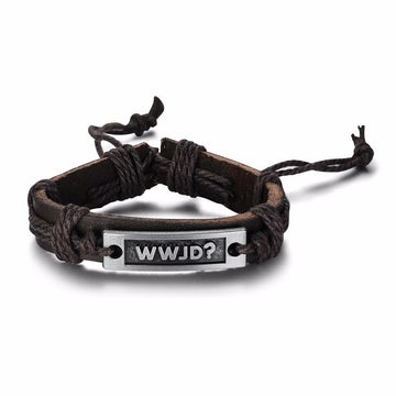 WWJD Leather Bracelet