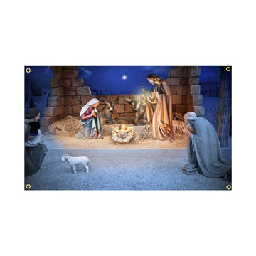 90X150cm 3x5ft Nativity Birth Of Jesus Christ Flag