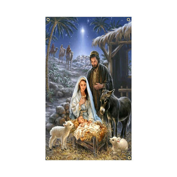 90X150cm 3x5ft Nativity Birth Of Jesus Christ Flag