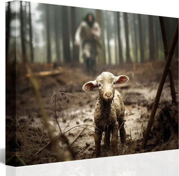 Jesus Finding His Lost Sheep Wall Art Canvas Picture