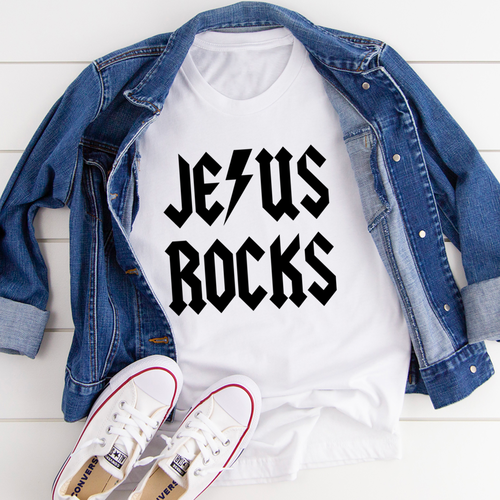 Jesus Rocks Tee - Jesus Christ Heals