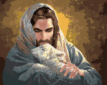 Paint by Numbers - JESUS AND THE LAMB (ABRAHAM HUNTER)