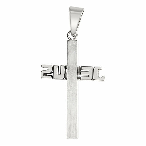 Stainless Steel "Jesus" Cross Pendant / NCZ0096 - Jesus Christ Heals