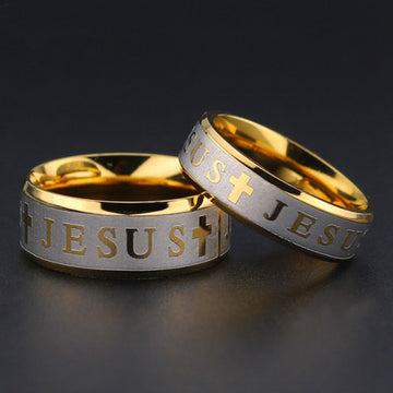 Stainless Steel Jesus Ring