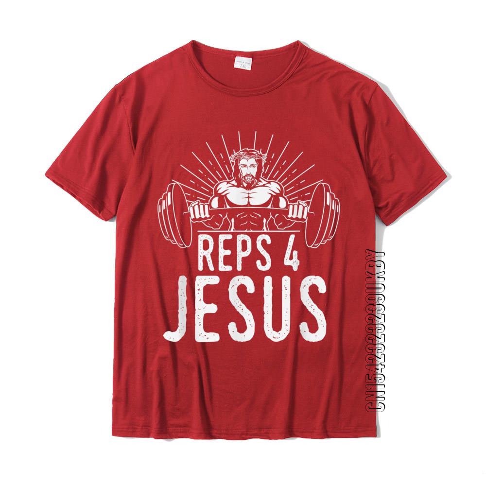 Funny Reps 4 Jesus Gym Weightlifting T-Shirt - Jesus Christ Heals