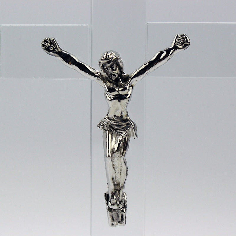 Crystal Jesus Cross Statue Night Light - Jesus Christ Heals