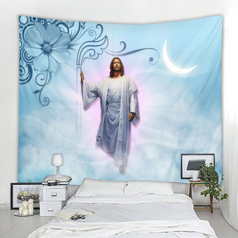 God Jesus Background Decorative Tapestry - Jesus Christ Heals