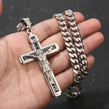 Stainless Steel Crucifix Necklace