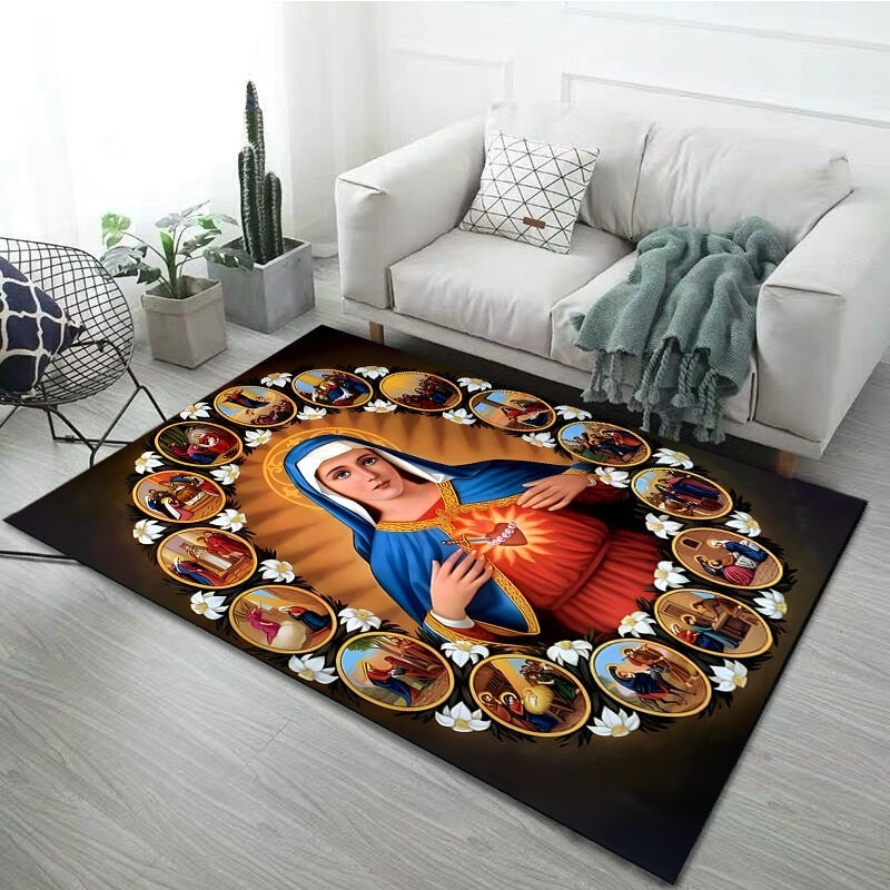 Jesus Mother Printing Carpet - Jesus Christ Heals