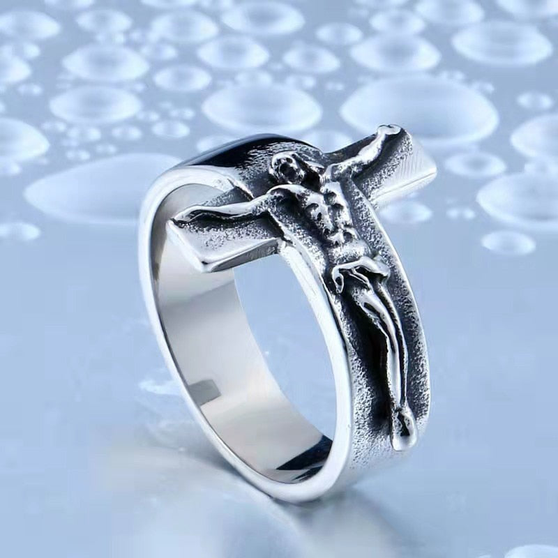 Sterling Silver Simple Sleek Cross Ring – Love and Honor Jesus