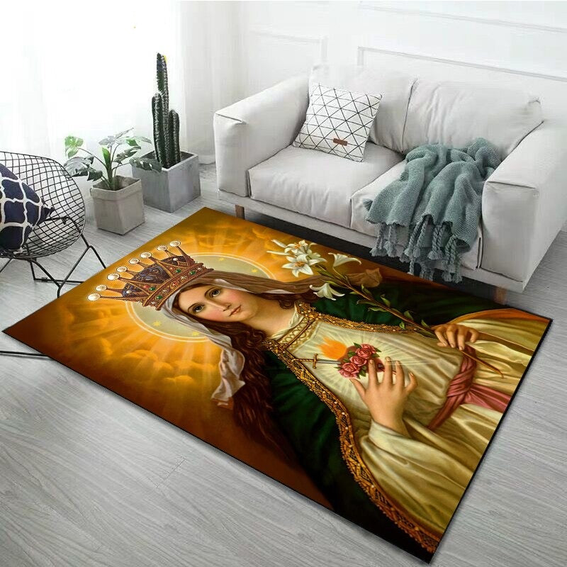 Jesus Mother Printing Carpet - Jesus Christ Heals