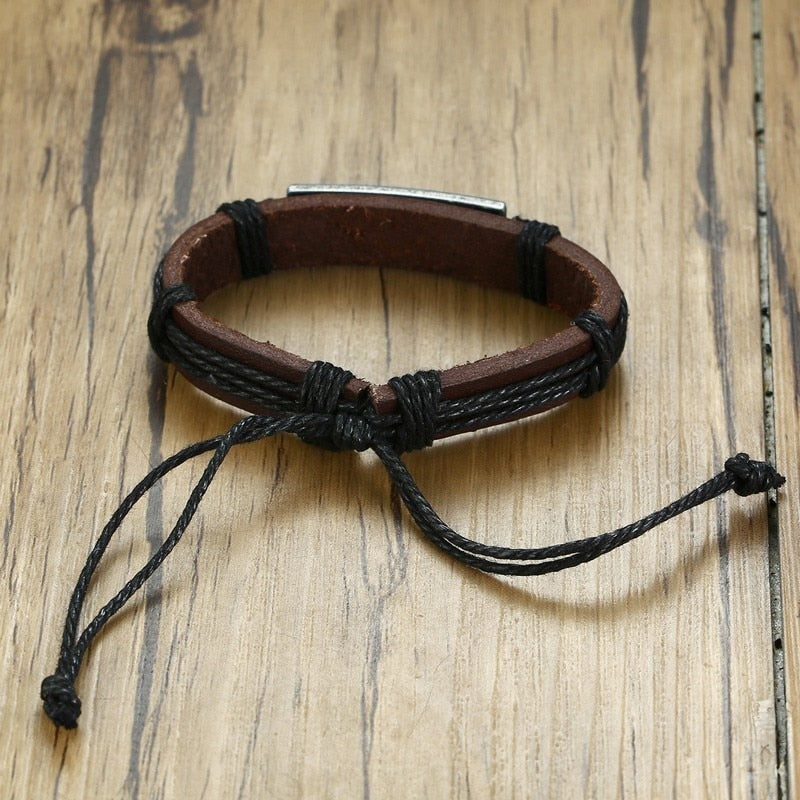 WWJD Leather Bracelet - Jesus Christ Heals