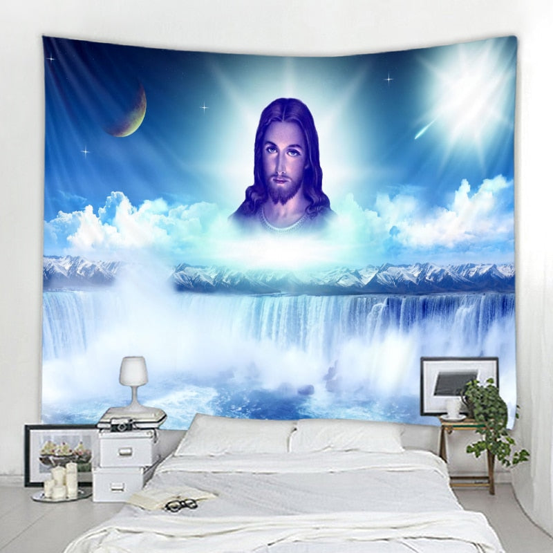 God Jesus Background Decorative Tapestry - Jesus Christ Heals