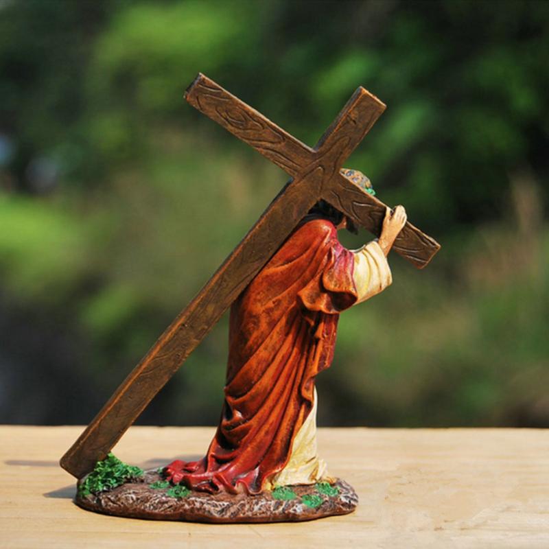 Jesus Bearing The Cross Statue - Jesus Christ Heals