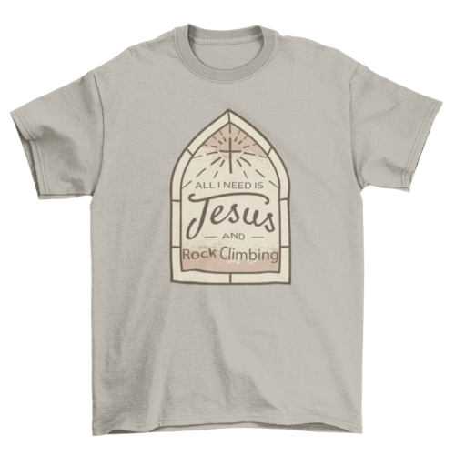 Jesus rock climbing quote t-shirt - Jesus Christ Heals