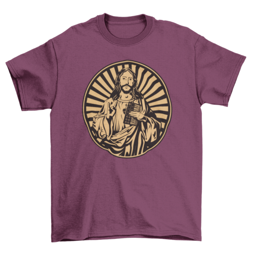 Jesus with synthesizer t-shirt d - Jesus Christ Heals