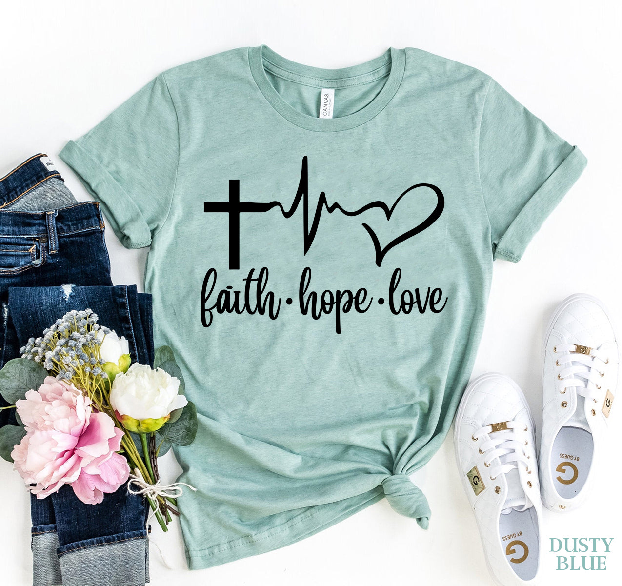 Faith Love Hope T-shirt - Jesus Christ Heals