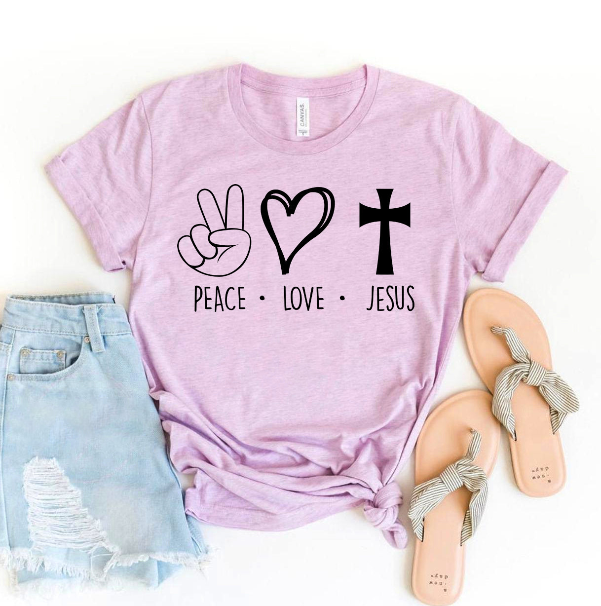 Peace Love Jesus T-shirt - Jesus Christ Heals