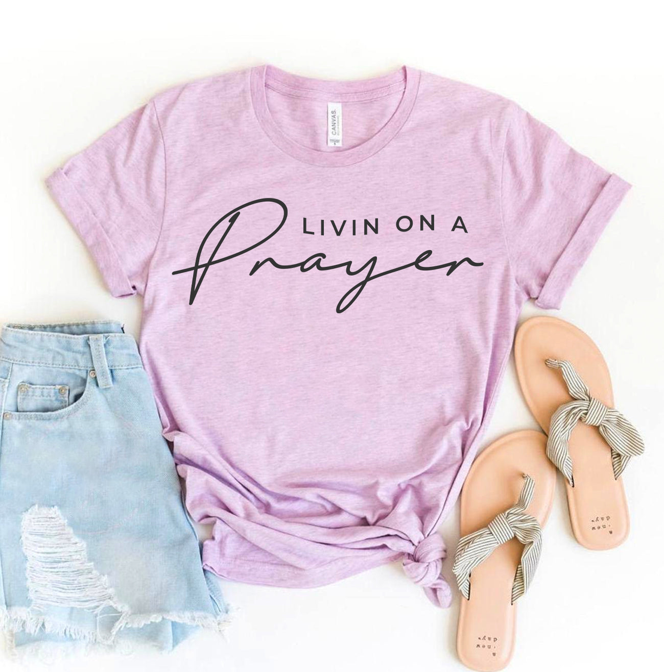 Livin On A Prayer T-shirt - Jesus Christ Heals