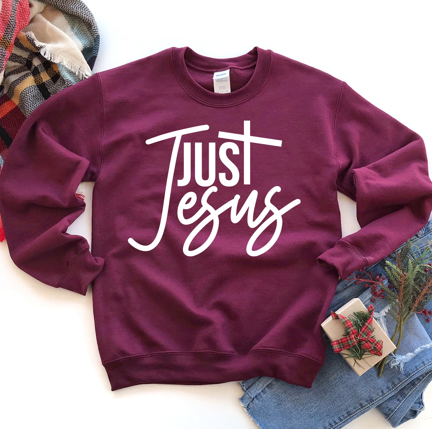 Just Jesus Sweatshirt - Jesus Christ Heals