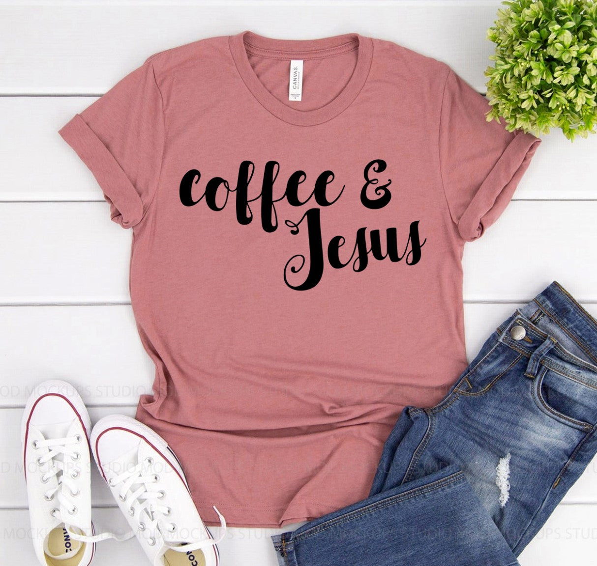 Coffee & Jesus T-shirt - Jesus Christ Heals