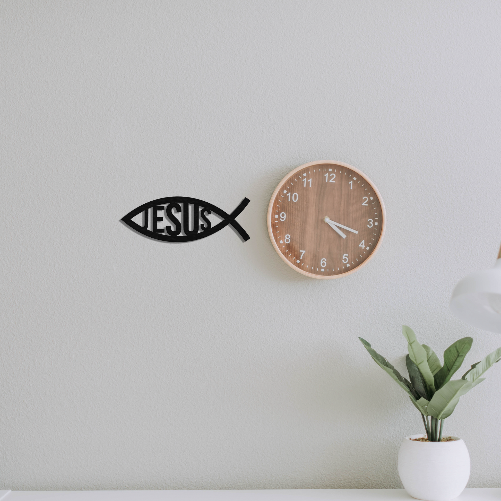 Jesus Fish - Metal Wall Art - Jesus Christ Heals