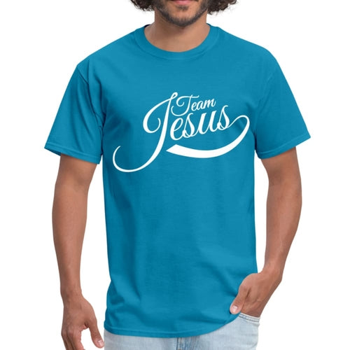 Mens T-Shirt, Team Jesus  Graphic Tee - Jesus Christ Heals