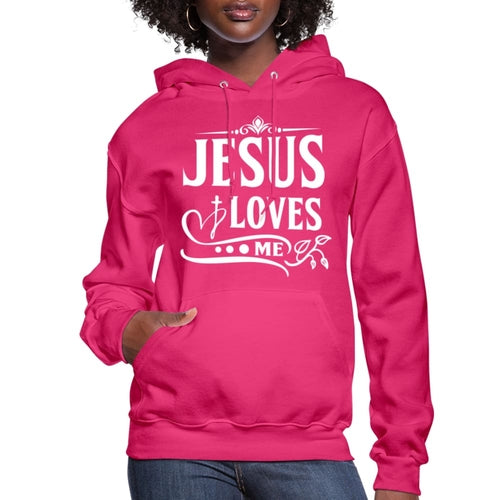 Uniquely You Womens Hoodie, Jesus Loves Me - Jesus Christ Heals